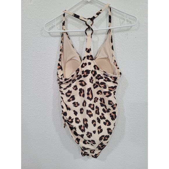 Kona Sol women's One Piece Swimsuit Animal Print Cheetah M Padded #15 - Picture 2 of 7